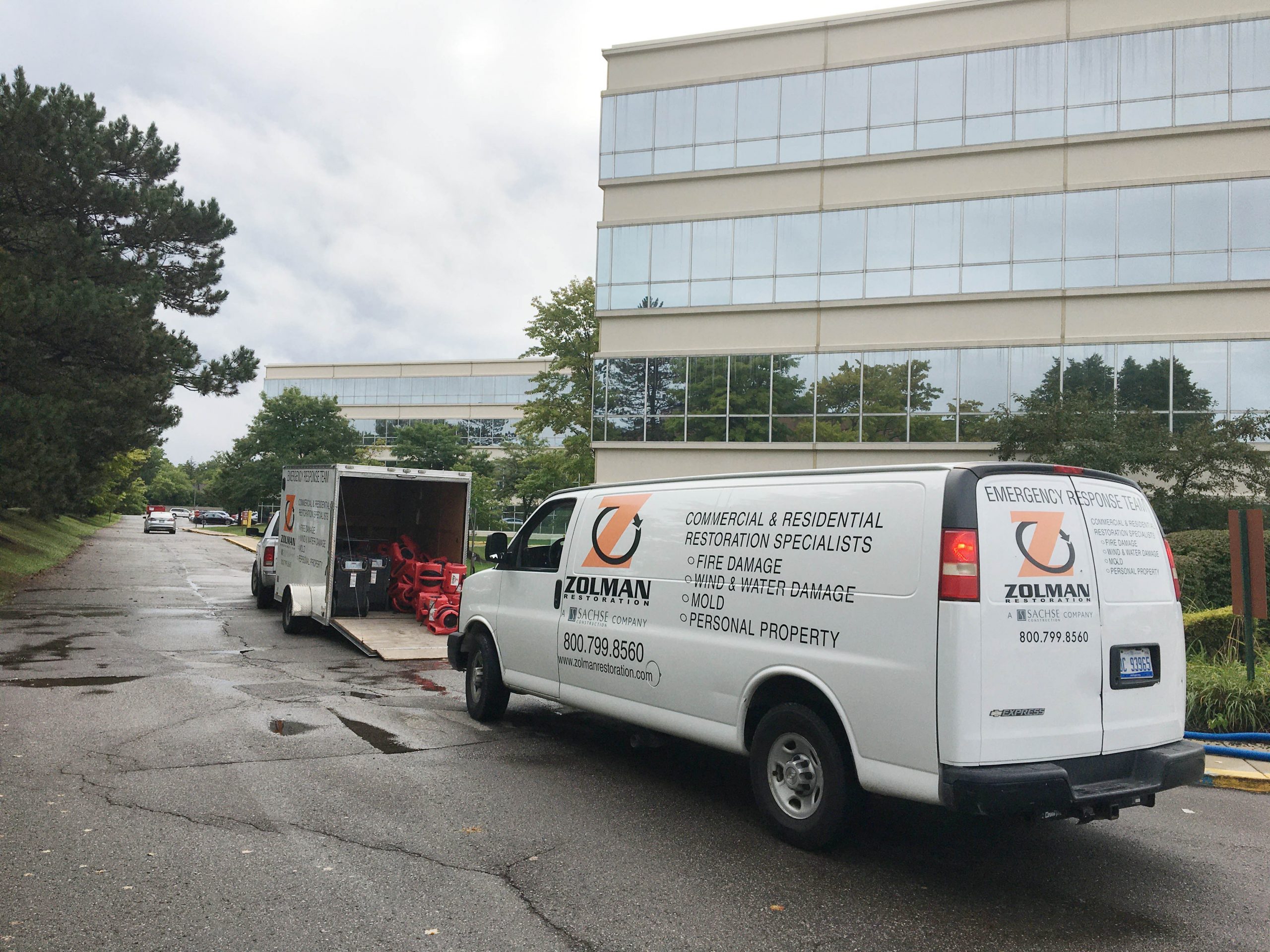 a photo of the zolman team at a commercial property loss